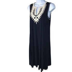 Philosophy Sleeveless Embellished Dress Boho Navy | X-Small